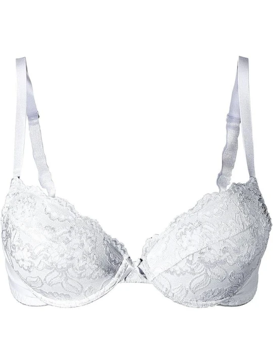 Zdjęcie produktu Biustonosz push up z delikatną koronką (3 szt.) BonPrix czarny