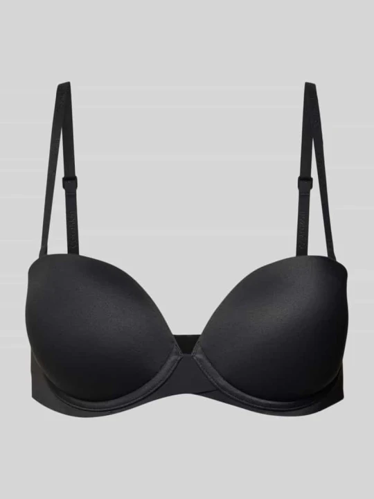 Zdjęcie produktu Biustonosz push up z detalami z logo model ‘PERFECT FIT’ Calvin Klein Czarny