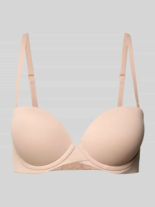 Zdjęcie produktu Biustonosz push up z detalami z logo model ‘PERFECT FIT’ Calvin Klein Beżowy