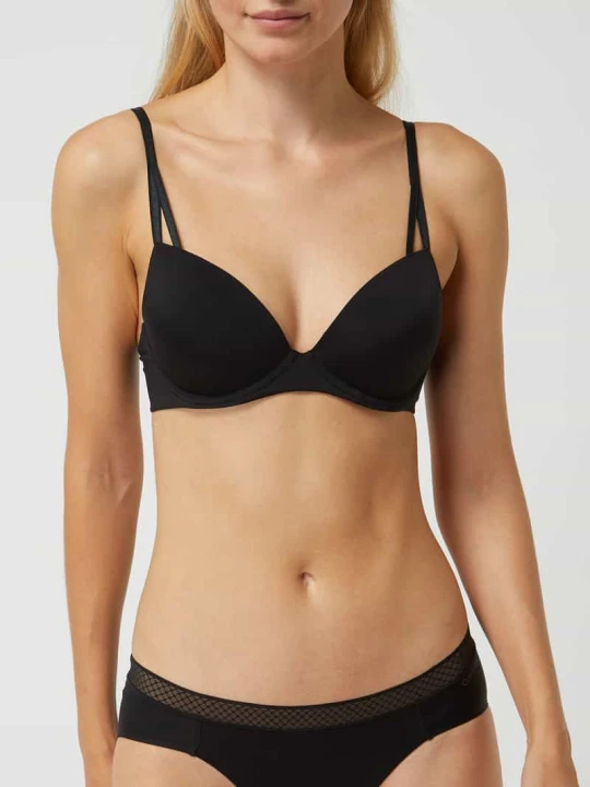 Zdjęcie produktu Biustonosz push up z mikrowłókna Calvin Klein Czarny