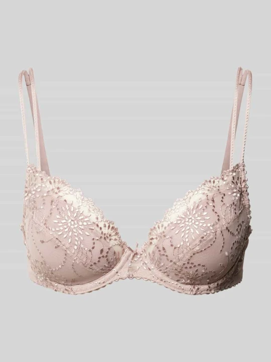 Zdjęcie produktu Biustonosz push up z obszyciem koronką model ‘Jane’ MARIE JO Różowawy