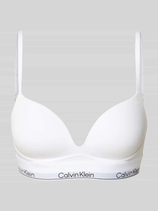 Zdjęcie produktu Biustonosz push up z paskiem z logo Calvin Klein Biały