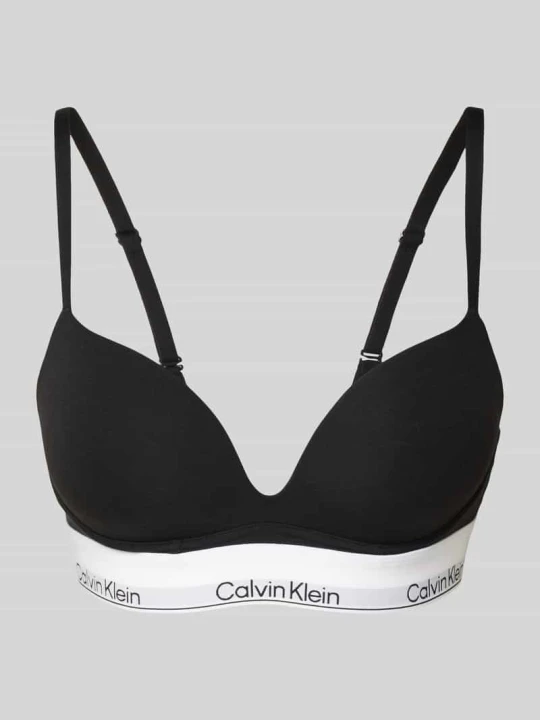 Zdjęcie produktu Biustonosz push up z paskiem z logo Calvin Klein Czarny