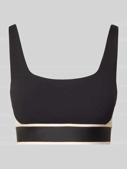Zdjęcie produktu biustonosz sport o kroju slim fit z detal z logo Fabletics Czarny