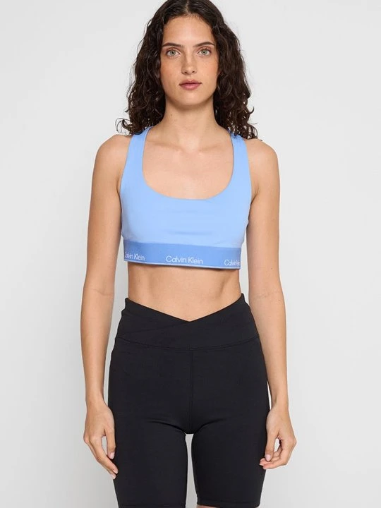 Zdjęcie produktu Stanik sportowy z średnim wsparciem Calvin Klein jasnoniebieski
