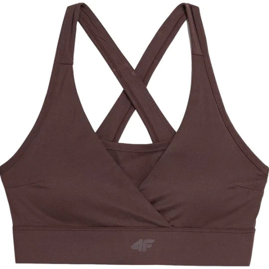 Zdjęcie produktu Biustonosz sportowy damski 4FWSS24USBAF130 4F Brązowy