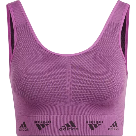 Zdjęcie produktu Biustonosz sportowy damski Aeroknit Bra Adidas Fioletowy