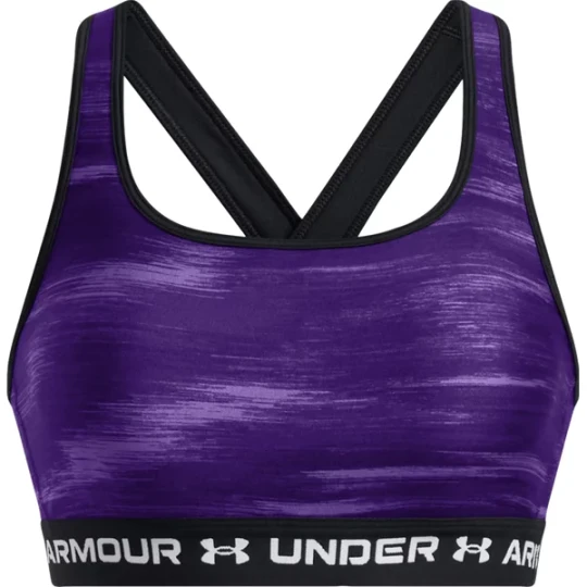 Zdjęcie produktu Biustonosz sportowy damski Crossback Mid Print Under Armour Fioletowy