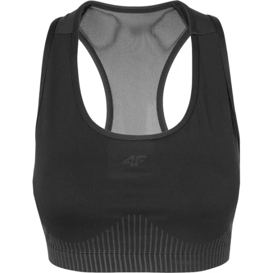 Zdjęcie produktu Biustonosz sportowy damski H4Z22 STAD011 4F Czarny