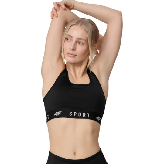 Zdjęcie produktu Biustonosz sportowy damski H4Z22 STAD350 4F Czarny