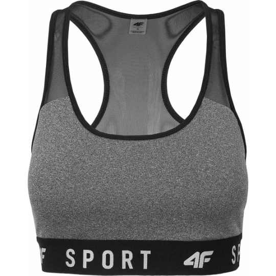 Zdjęcie produktu Biustonosz sportowy damski H4Z22 STAD350 4F Szary