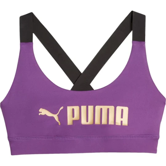 Zdjęcie produktu Biustonosz sportowy damski Mid Impact Fit Bra Puma Fioletowy
