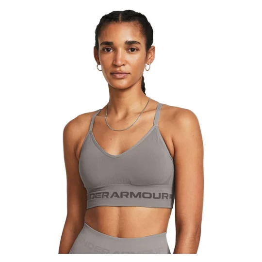Zdjęcie produktu Biustonosz sportowy damski Seamless Low Long Under Armour Szary