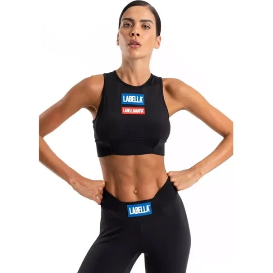 Zdjęcie produktu Biustonosz sportowy damski Top Go On Labellamafia Czarny