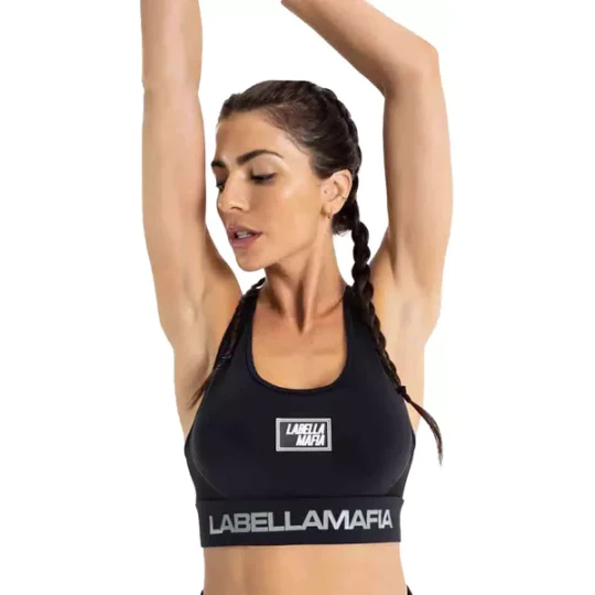Zdjęcie produktu Biustonosz sportowy damski Top Unbroken Labellamafia Czarny