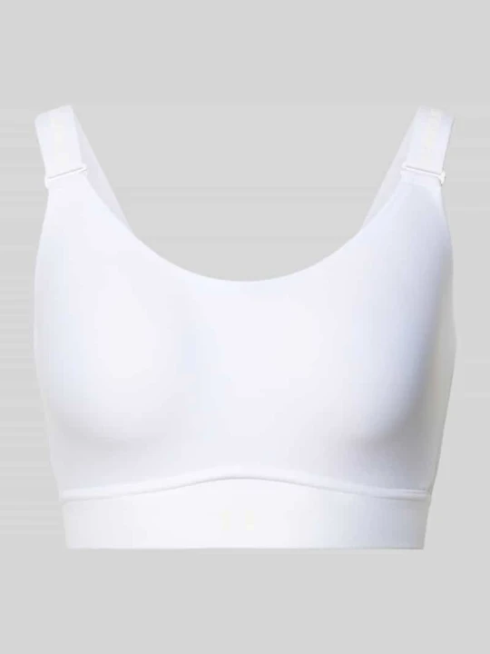 Zdjęcie produktu Biustonosz sportowy o kroju regular fit z nadruk z logo Model 'Infinity' Under Armour Biały