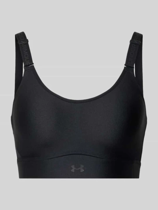 Zdjęcie produktu Biustonosz sportowy o kroju regular fit z nadruk z logo Model 'Infinity' Under Armour Czarny