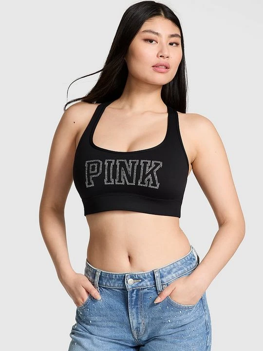 Zdjęcie produktu Biustonosz sportowy Relay Racerback Victoria's Secret Czarny