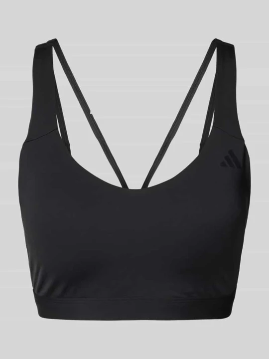 Zdjęcie produktu Biustonosz sportowy z Detal z logo Adidas Czarny
