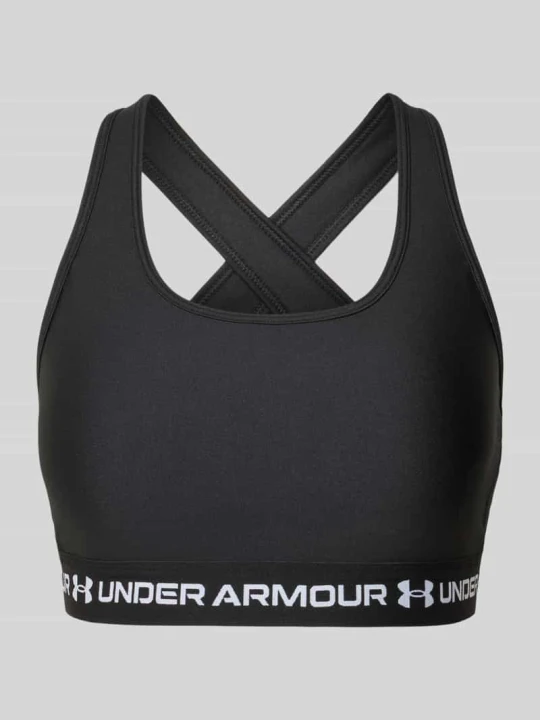 Zdjęcie produktu Biustonosz sportowy z nadrukiem z logo Under Armour Czarny