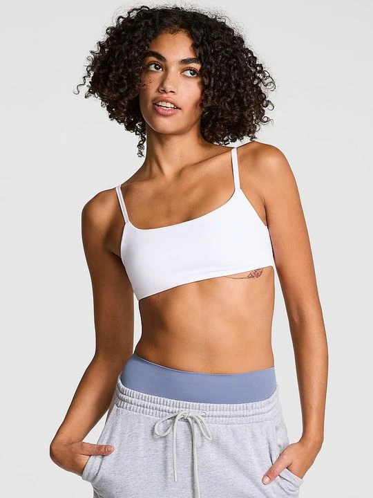 Zdjęcie produktu Biustonosz sportowy z prostym dekoltem Victoria's Secret Biały