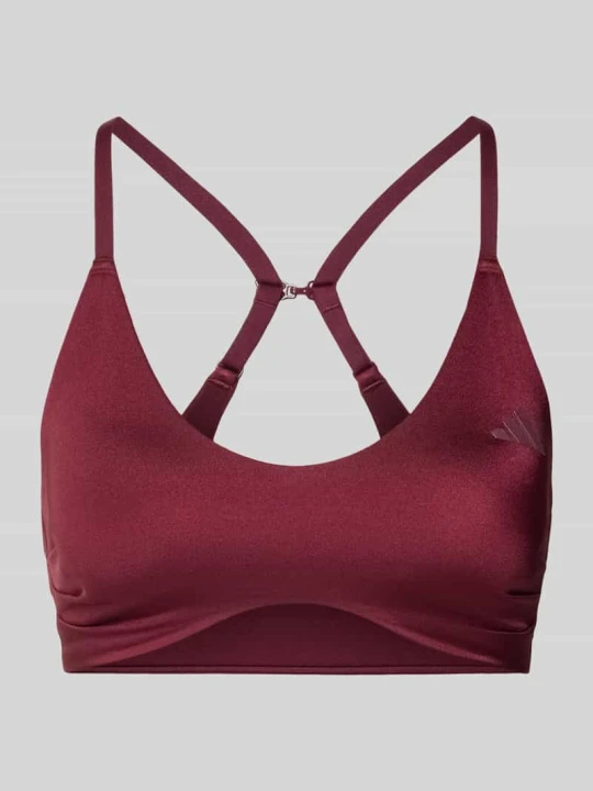 Zdjęcie produktu Biustonosz sportowy z regulowanymi cienkimi ramiączkami Adidas Bordowy
