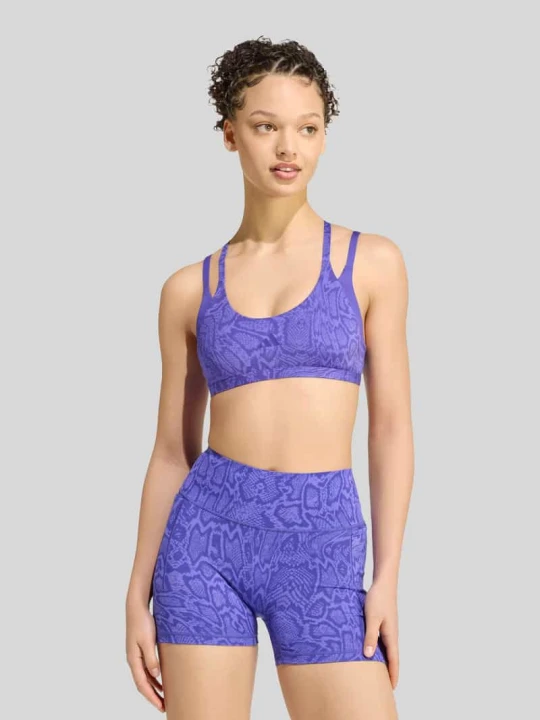 Zdjęcie produktu Biustonosz sportowy ze zwierzęcym nadrukiem Adidas Fioletowy