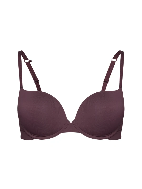 Zdjęcie produktu Biustonosz super push-up NUDE brązowy z potrójną gąbką Esotiq