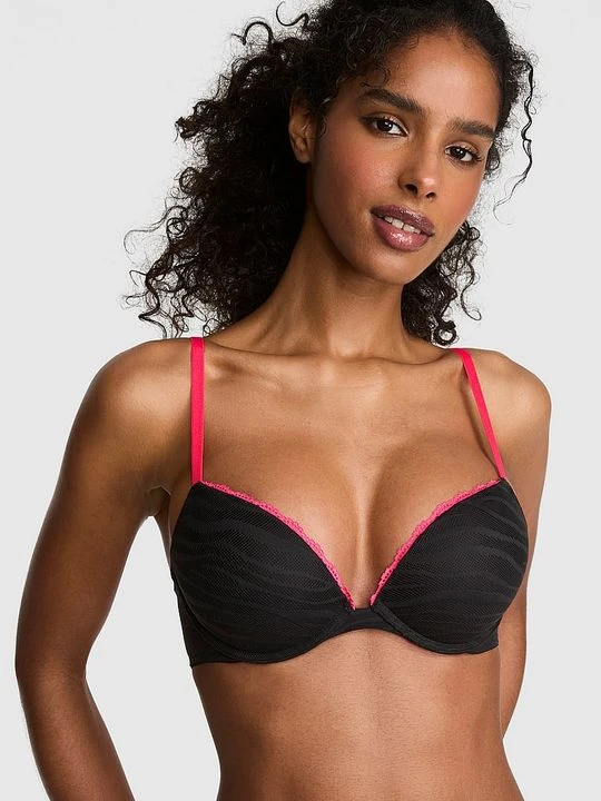 Zdjęcie produktu PINK WEAR EVERYWHERE Biustonosz super push-up Wear Everywhere Victoria's Secret Czarny