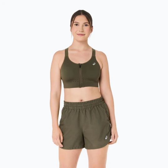 Zdjęcie produktu Biustonosz treningowy ASICS Road Combination Zip dark olive Zielony