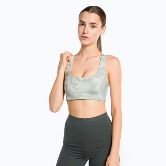 Zdjęcie produktu Biustonosz treningowy Calvin Klein Medium Support digital rockform aop Szary