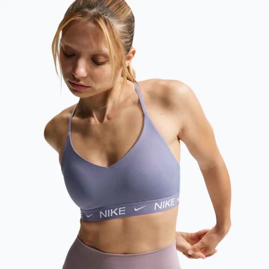 Zdjęcie produktu Biustonosz treningowy Nike Dri-Fit Indy Light Support iron purple / iron purple / white Fioletowy