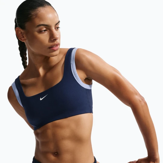 Zdjęcie produktu Biustonosz treningowy Nike One Light Support midnight navy / aluminium / white Granatowy