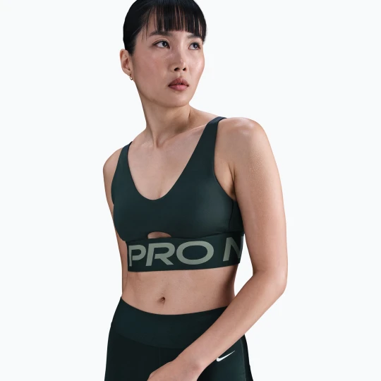 Zdjęcie produktu Biustonosz treningowy Nike Pro Indy Plunge seaweed / clay green / white