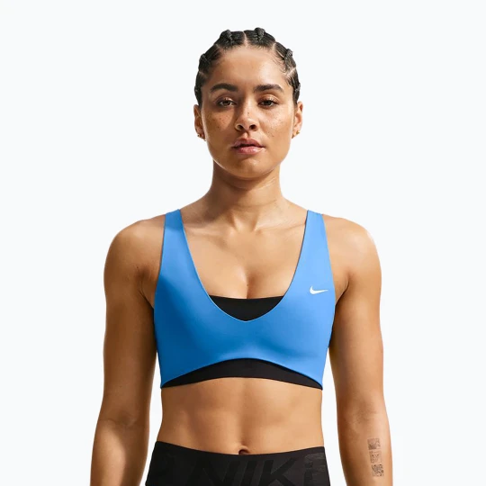 Zdjęcie produktu Biustonosz treningowy Nike Pro Sculpt Medium Support light photo blue/black/white