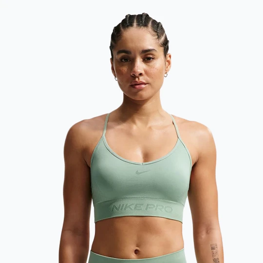 Zdjęcie produktu Biustonosz treningowy Nike Pro Seamless Light Support steam Zielony