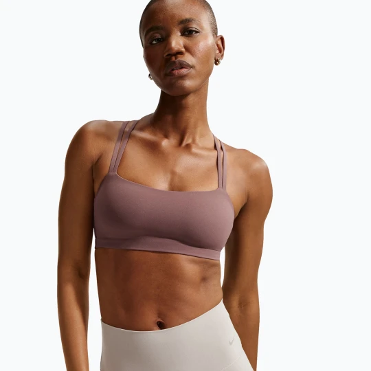 Zdjęcie produktu Biustonosz treningowy Nike Zenvy Strappy Light-Support tottoo / white Brązowy