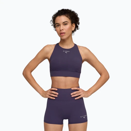 Zdjęcie produktu Biustonosz treningowy PUMA Hyrox Shapeluxe High Neck purple Fioletowy