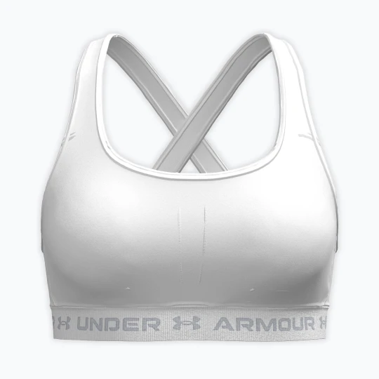 Zdjęcie produktu Biustonosz treningowy Under Armour Crossback Mid white / white / halo gray