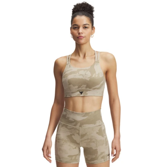 Zdjęcie produktu Biustonosz treningowy Under Armour Project Rock Bralette - beżowy