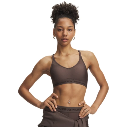 Zdjęcie produktu Biustonosz treningowy Under Armour UA Crossback Low Bra - brązowy