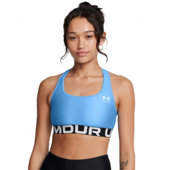 Zdjęcie produktu Biustonosz treningowy Under Armour UA Hg Authentics Mid Branded - niebieski