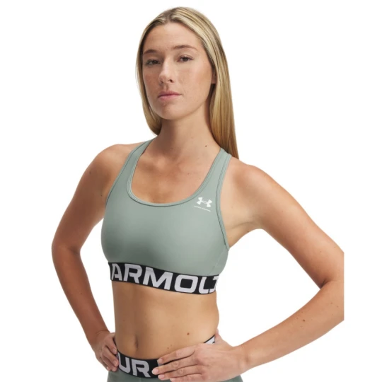 Zdjęcie produktu Biustonosz treningowy Under Armour UA Hg Authentics Mid Branded - zielony