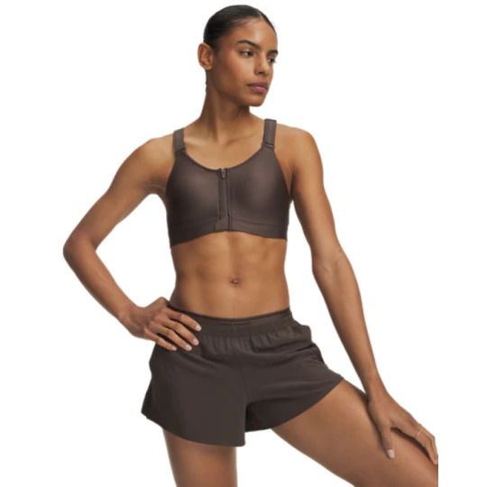 Zdjęcie produktu Biustonosz treningowy Under Armour UA Infinity High Zip 2.0 Bra - brązowy