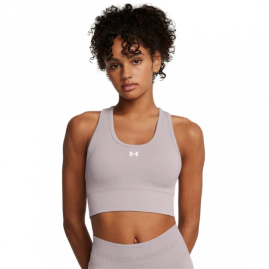 Zdjęcie produktu Biustonosz treningowy Under Armour Vanish Seamless Mid Bra - beżowy
