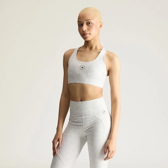 Zdjęcie produktu Biustonosz treningowy z nadrukiem ze średnim wsparciem adidas by Stella McCartney PrimeLiftImpact biały