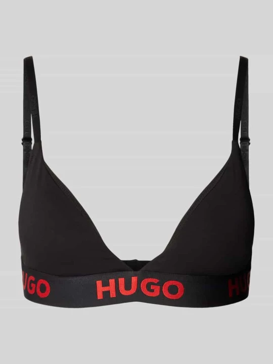 Zdjęcie produktu Biustonosz trójkątny z elastycznym pasem Hugo Czarny