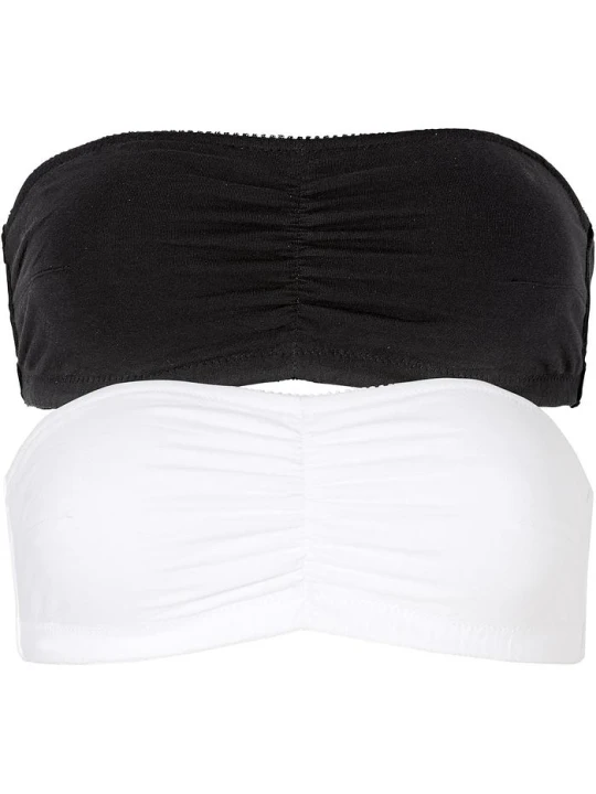 Zdjęcie produktu Biustonosz typu bandeau z bawełny organicznej (2 szt.) BonPrix czarny