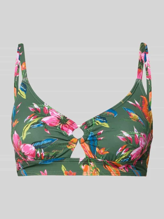 Zdjęcie produktu Biustonosz typu bralette góra od bikini z cienkie ramiączka model 'Malia' Lascana Oliwkowy