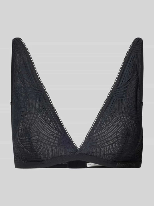 Zdjęcie produktu Biustonosz typu bralette o dopasowanym kroju z geometryczną koronką Marc O'Polo Czarny